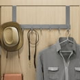 thumbnail image 4 of Over The Door Hooks Door Hanger Hooks for Hanging Bathroom Towel Rack with 6 Cloak Hooks, Space Saving and Easy to Install Durable Over Door Organizer for Bedroom, Dormitory, and Bathroom, 4 of 5
