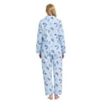 thumbnail image 6 of GLOBAL Womens 100% Cotton Notch Collar Pajama Set Homewear with Pockets, 2-Piece, Sizes L, 6 of 6