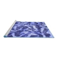 thumbnail image 2 of Ahgly Company Machine Washable Indoor Round Abstract Blue Modern Area Rugs, 7' Round, 2 of 4