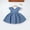 Blue, variant on FRSASU Girls Ruffle Summer Cotton Linen Mini Dress Loose Sleeveless Swing A-Line Cute Princess Party Dresses White