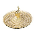 thumbnail image 1 of Plato de frutas, soporte de almacenamiento para tocador, vajilla, centro de mesa, bandeja para cosméticos y joyas, decorativo para tocador, encimera, Oro blanco, 1 of 8
