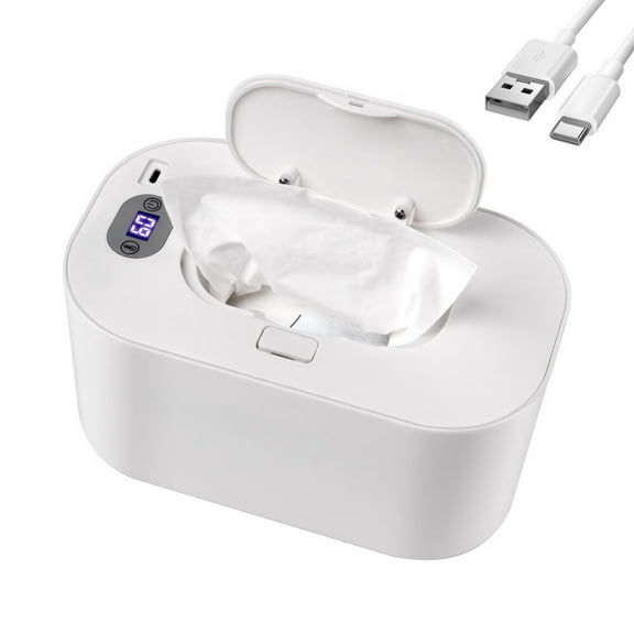 Baby Wipe Warmer and Baby Wet Wipes Dispenser,5 Modes of Temperature Heating Control Portable Diaper Wipes Warmer for Newborn Baby,Baby Shower Gifts White