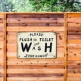 thumbnail image 3 of Noete Vintage Toilet Metal Sign 12x16 Inch Retro Bathroom Wall Art Decor with "Please Flush & Wash Hands" Design for Home, Office, Cafe, Bar & Pub, 3 of 8