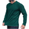 thumbnail image 4 of PNTUTB Men Fashion Solid Color Slim Casual Side Zipper Pullover Long Sleeved Round Neck Base Top, 4 of 5