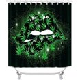 thumbnail image 2 of Juego de 4 cortinas de ducha Get Naked, lujosas y brillantes decoraciones de baño con citas divertidas de cristales brillantes, cortina de ducha de tela negra impermeable, alfombrilla de baño, 2 of 7