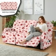 thumbnail image 4 of ZIATUBLES 8 Pieces Recliner Covers for 3 Cushion Reclining Sofa, Paw Love Heart Pink Soft Stretch Recliner Couch Covers with Elastic Bottom Secure Fit Furniture Protector for Valentine's Day, 4 of 9