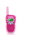 thumbnail image 3 of Walkie Talkie para niños con linterna LCD retroiluminada, radio de juguete para aventuras al aire libre, camping, senderismo, para niños de 3 a 12 años (3 piezas), 3 of 5