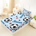 thumbnail image 4 of Erosebridal Soccer Gamer Twin Sheet Sets 3pcs for Kids Teens,Boys Sport Theme Stars Print Bedding,Luxury Bedroom Decor, 4 of 5