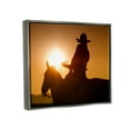 thumbnail image 3 of Stupell Industries Cowboy at Sunset Silhouette Animals & Insects Photography Gray Floater Framed Art Print Wall Art, 31 x 25, 3 of 9