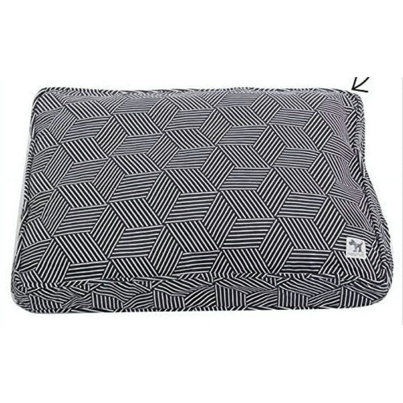 Molly Mutt Sheepy Wool Crate Mat - 100% Cotton Canvas Cover with Temperature-Regulating 100% Natural Wool-Filled Insert Dog Bed - Soft & Supportive Wool-Filled Bed - (24"x18"x2.5", Rough Gem)