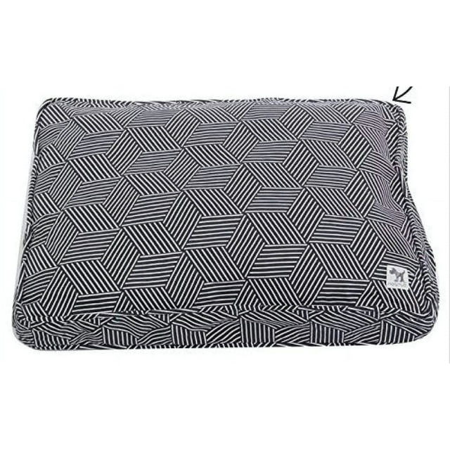 Molly Mutt Sheepy Wool Crate Mat - 100% Cotton Canvas Cover with Temperature-Regulating 100% Natural Wool-Filled Insert Dog Bed - Soft & Supportive Wool-Filled Bed - (24"x18"x2.5", Rough Gem)