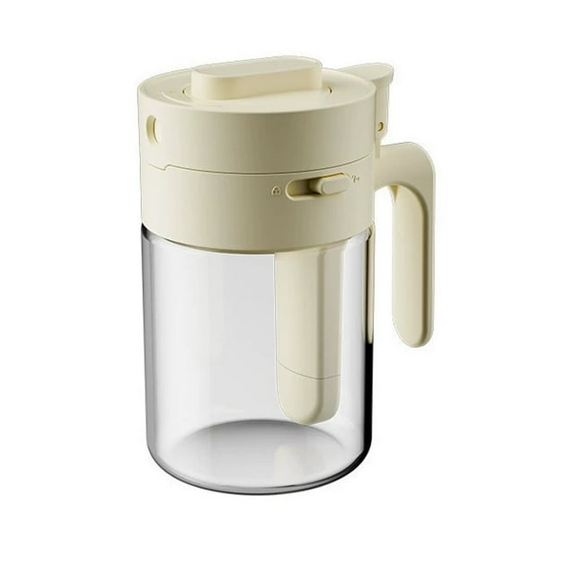 Naiovety Tarro para condimentos, 2 en 1, grande, fácil de usar, apto para cocinas y camping al aire libre. Organizadores de utensilios de cocina color crema