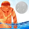 thumbnail image 4 of ZHOUCHANKIDS Rain Jacket Women Windbreaker Hooded Jackets Sun Protection Lightweight Jacket Packable Waterproof Rain Coat Hiking Orange L, 4 of 5