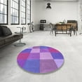 thumbnail image 4 of Ahgly Tapis d'Intérieur Lavable en Machine Carré Transitionnel Heliotrope Violet, 8 Pieds Carré, 4 of 7