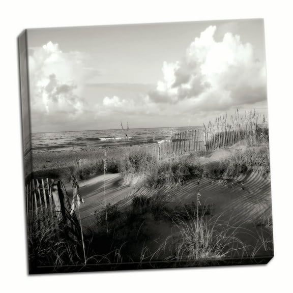 Gango Home Decor Dunes II Sq. BW by Alan Hausenflock (Ready to Hang); One 24x24in Hand-Stretched Canvas