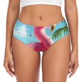thumbnail image 1 of Fotbe Tropical Flamingo Pool Float Calzones Estampados para Mujer – Ropa Interior de Algodón, Cómoda, Suave y Elástica-Large, 1 of 6