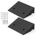 thumbnail image 1 of Gymax 2 Pack Rubber Curb Ramp w/ 6800 LBS Load Capacity 5'' Raised Height Wheelchairs, 1 of 10