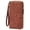 Brown, variant on Womens Wallet Rfid Vegan Leather Multi Card Slots Wallets Large Capacity Wristlet Travel Purse for Women