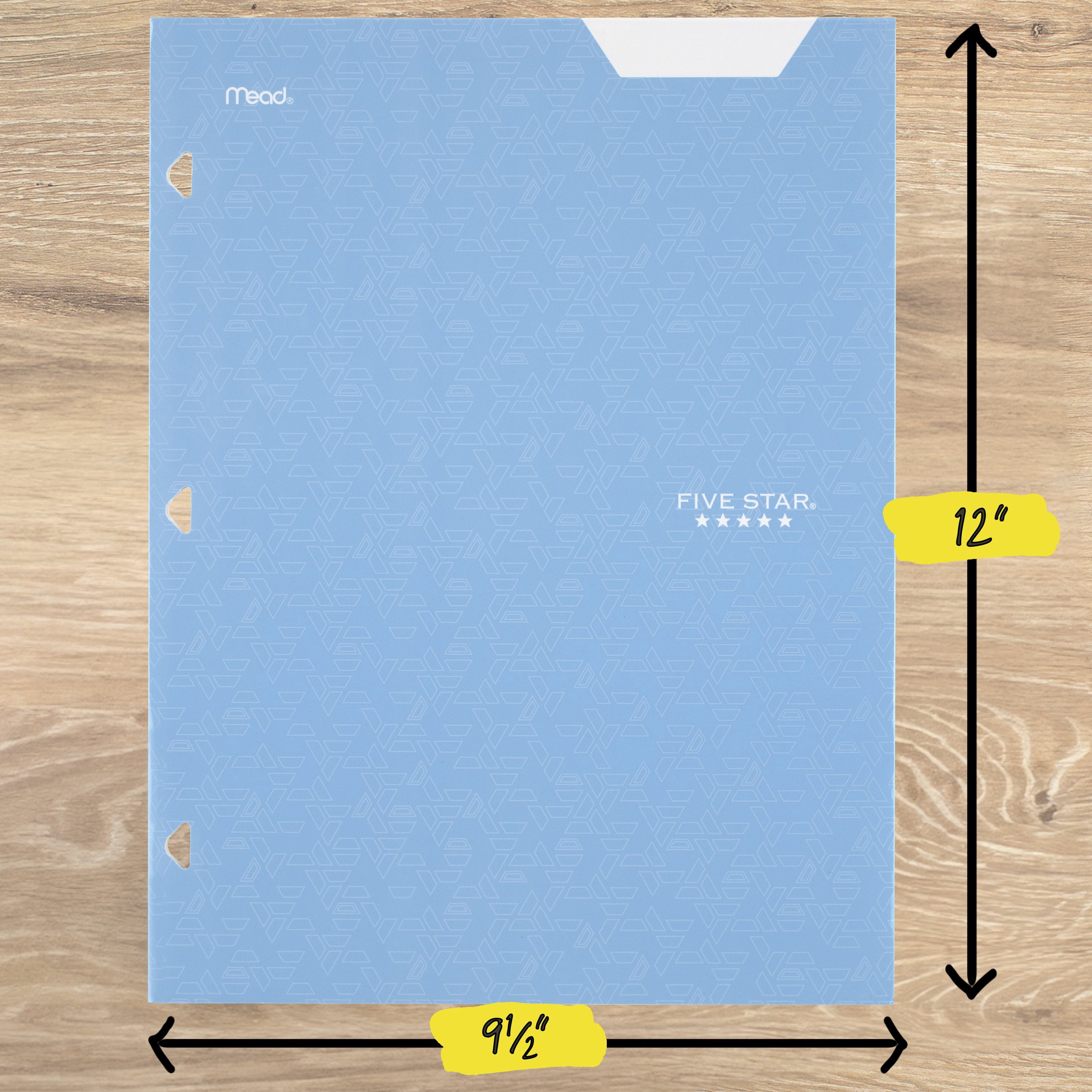 Five Star 4 Pocket Portfolio, Blue