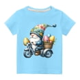 thumbnail image 2 of Edvintorg Kids Tee Shirts Easter Gifts Boys Girls Summer Cotton Tshirt Fashion Cute Printed Round Neck Short Sleeve Top 3-10Years Children's Clothing, 2 of 4