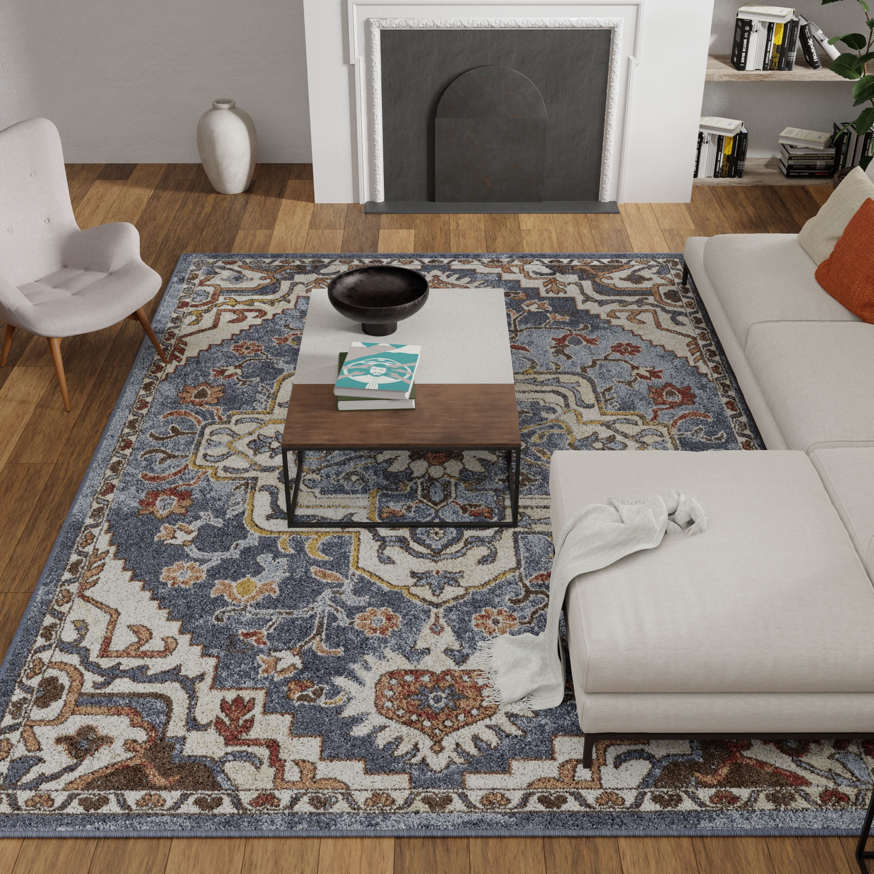 Loomaknoti Alsbrooke Zailorn 5' x 7' Blue Persian Indoor Area Rug