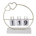 thumbnail image 1 of Calendario de Escrito de metal, Calendario Moderno de Luz LED LED para decoración del Hogar, Elegante Calendario de Mesa de Hierro Con Diseño de Un de Uno, 1 of 7
