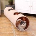 thumbnail image 2 of Collapsible Cat Tunnel Toys Interactive Pet Tubes with Plush Ball and Hole for Small Medium Large Cats Dogs Rabbits Exercising Hiding Resting, 2 of 7