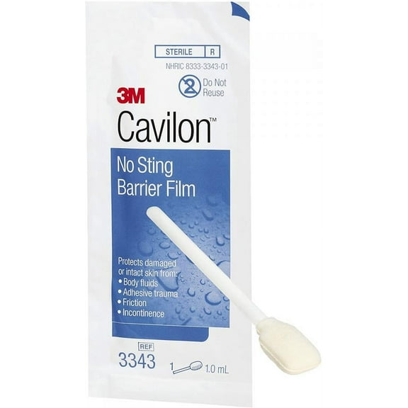 3M Cavilon No Sting Barrier Film, 26 to 62% Strength, Alcohol-free, 1 mL Packet, 25 Count