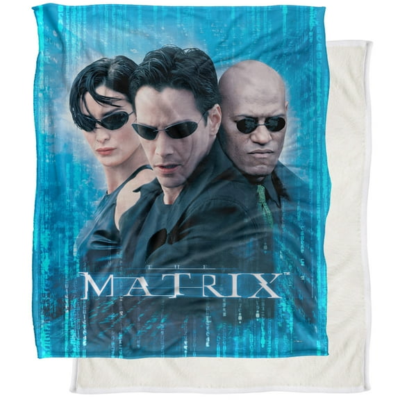 The Matrix Blanket, 50"x60" Code Poster Silky Touch Sherpa Back Super Soft Throw Blanket