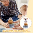 thumbnail image 3 of Early Education Soft Rubber Cube Rainbow Circle 6 Stacking Toys Children's X59C N2G1, 3 of 8