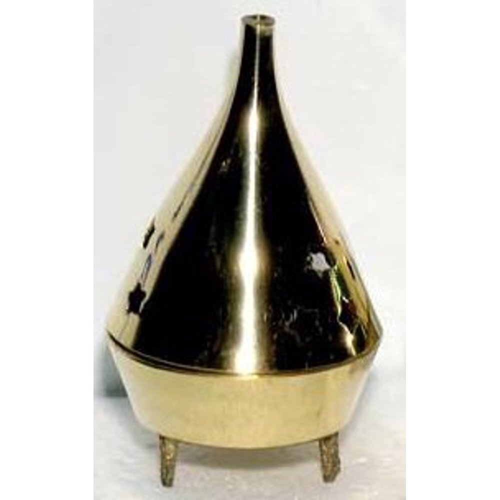 Brass Cone and Resin Incense Burner