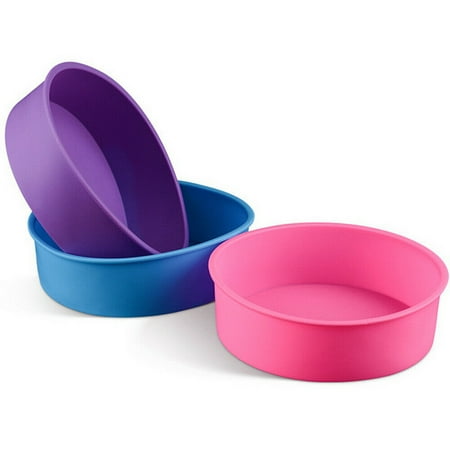 

AmShibel Random Color DIY Silicone Mould Bakeware Round Cake Form Baking Pan Kitchen Tool 6/8/9