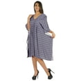 thumbnail image 3 of Moomaya Womens Short Kaftan Cover Up Night Dress Kaftan Gown Kimono Sleeve&nbsp;Beachwear, 3 of 7