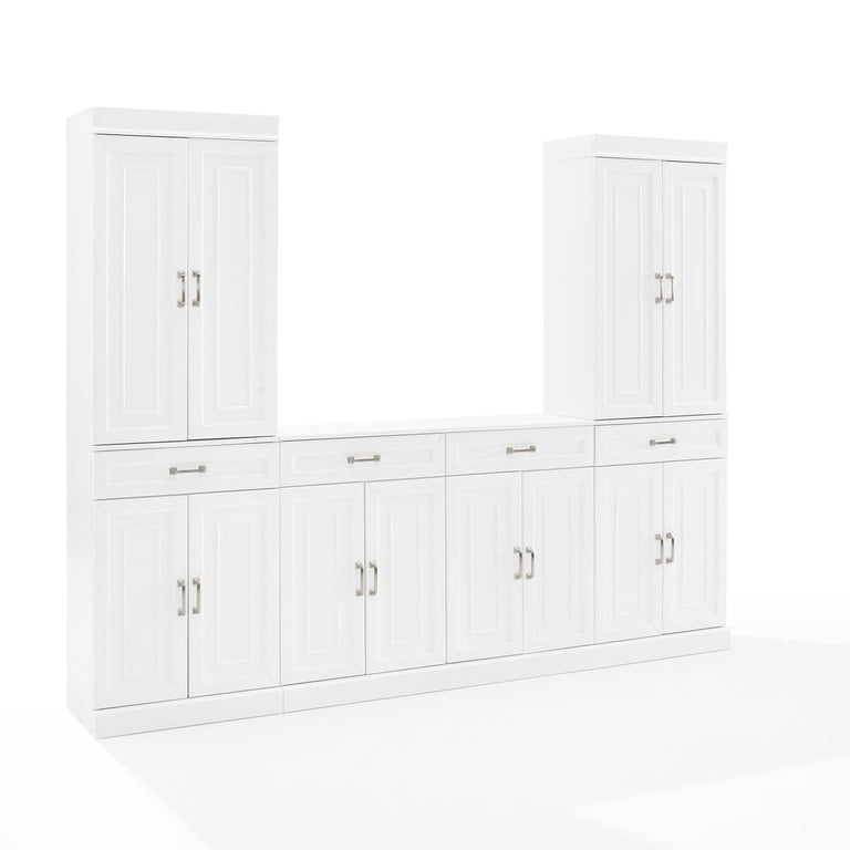 Crosley Furniture, 3PC Wood Entertainment Center, Stanton White