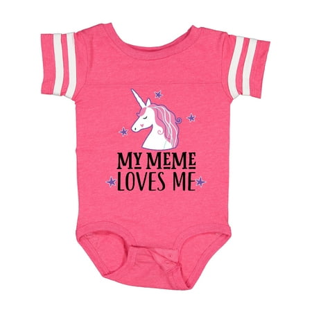 

Inktastic My Meme Loves Me Girl Unicorn Gift Baby Girl Bodysuit