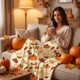 thumbnail image 2 of Halloween Sale Clearance!Fall Decorations for Home, Autumns Thanksgiving Flannel Throw Blanket 5 Cute Fall Patterns Plushs Blanket 70x100cm For Sofa Bed Camping Warm Light Weight Cover, 2 of 8