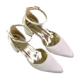 thumbnail image 4 of XY London Womens Bronte Strappy Pointed Medium Block Heel Court Shoes, 4 of 4