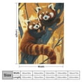 thumbnail image 4 of Orinice Autumn Red Panda Family Blanket Soft Cozy, Lightweight &amp; Fluffy  Throw Blankets - Perfect for Couch, Bed, Travel - Warm Home Decor for Indoor &amp; Outdoor Use  50x60in, 4 of 6
