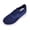 Dark Blue, variant on Slip On Walking Sneakers For Women Breathable Fly Knit Mesh Lace Up Ribbed Collar Round Toe Curved Layered Platform Sole Sport Shoe Footwear