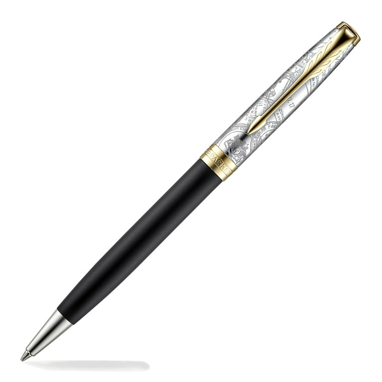Parker Sonnet Reflection Ballpoint Pen - Black with Gold Trim