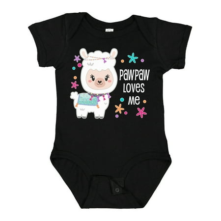 

Inktastic Pawpaw Loves Me- Cute and Happy Llama Gift Baby Boy or Baby Girl Bodysuit