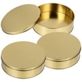 thumbnail image 4 of LEXSOMEO 4-Pack Round Cookie Tins with Lids, Holiday Biscuit Storage Containers for Cookies, Candies, Snacks, Metal Tin in, 4 of 5