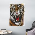 thumbnail image 1 of Tiger Tapestry, Digital Drawing of Large Feline Sketch Style Angry Big Cat with Intense Eyes Print, Wall Hanging for Bedroom Living Room Dorm Decor, 40W X 60L Inches, Multicolor, by Ambesonne, 1 of 2