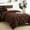 Brown, variant on Full Size Comforter Set Light Blue, 7 Pieces Pintuck Bed in a Bag, All Season Bedding Set with Comforter, Sheets, Pillowcases, Shams, Lightweight Cozy Quilt, Easy Care Bed Ensemble