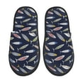 thumbnail image 2 of KLL Sardine Slippers for Women Men House Slip on Indoor Outdoor Bedroom Furry Fleece Lined Ladies Comfy Anti-Skid Rubber Hard Sole-Medium, 2 of 8