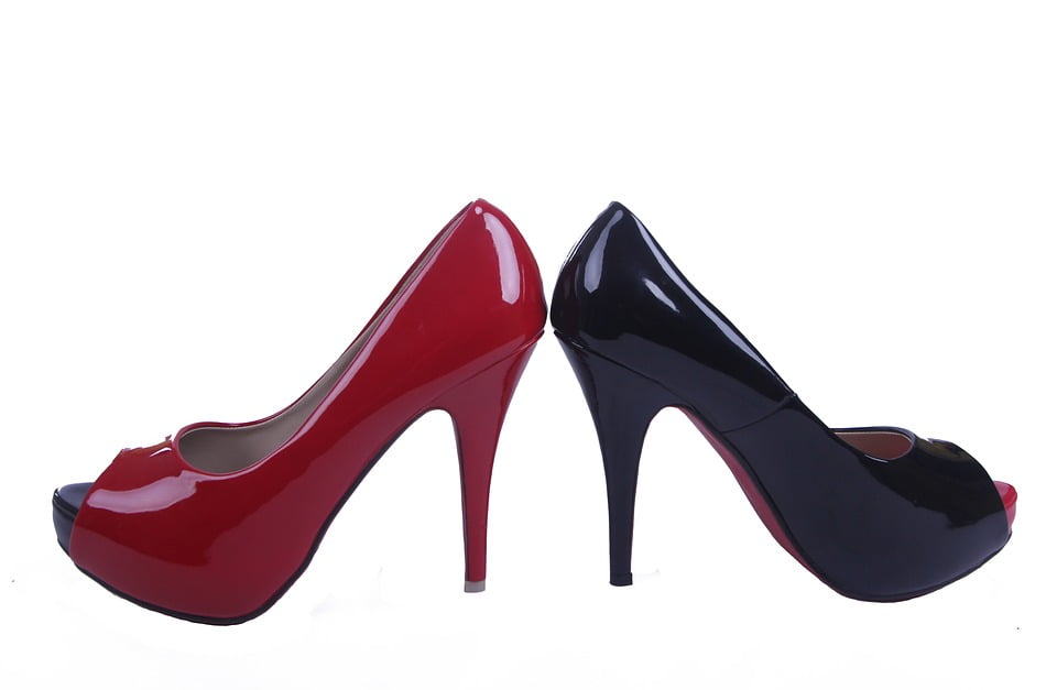 walmart red high heels