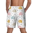 thumbnail image 2 of Lsque Mens Swim Trunks Little Elephant Pattern - Bathing Suit Compression Liner - Beach Swim Shorts Swimwear - (S-3XL) - Stretch Quick Dry -X-Large, 2 of 9