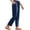 Navy, variant on Qiopertar Linen Wide Leg Pants for Women Linen Casual Pants 2026 Spring Summer Beach Vacation Elastic Waist Solid Color Loose Fit Comfy Wide-leg Long Pants, Navy S