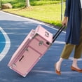 thumbnail image 3 of Makeup Train Case Travel Cosmetic Trolley Organizer Rolling Manicure Desk Light, 3 of 13