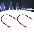 thumbnail image 3 of Cable RCA profesional de 2 piezas con doble blindaje, chapado en oro, conector RAC a RCA macho a macho para amplificador de TV y DVD, 0,3 m/1,0 pies, color rojo, 3 of 12